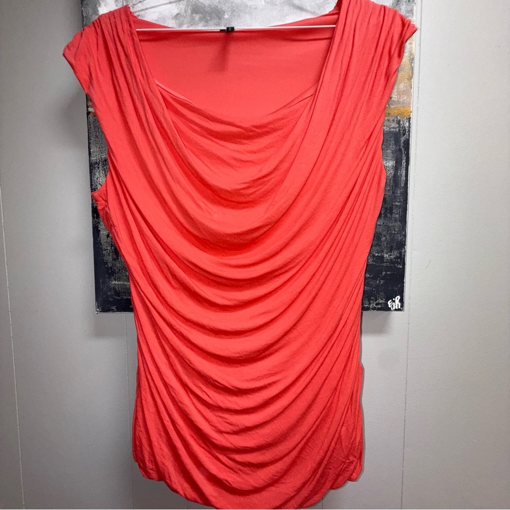 Maurice’s Coral Cowl Neck Women's Top